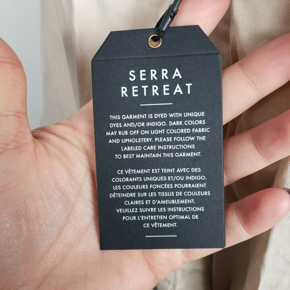 Serra Retreat by Joie Rucker Malibu Bluffs Buff Button Down Elastic Cuff Shirt S - Picture 12 of 16